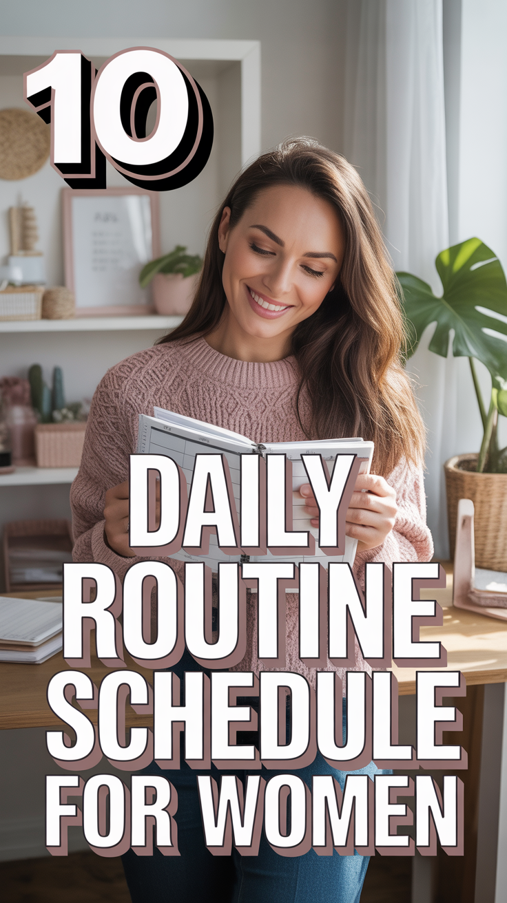 ✨ 10 Daily Routine Schedule For Women