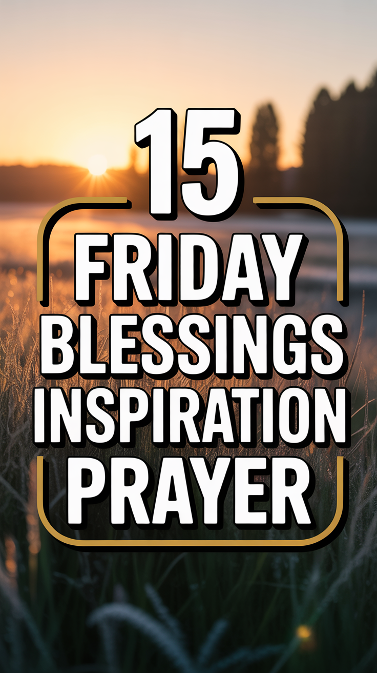 🙏 15 Friday Blessings Inspiration Prayer