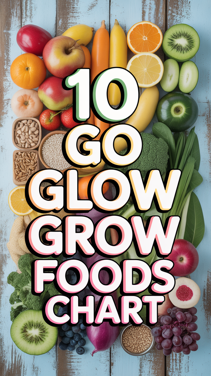 🍅 10 Go Glow Grow Foods Chart