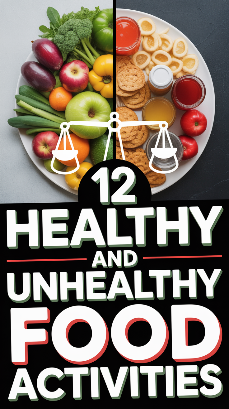 ⚖️ 12 Healthy And Unhealthy Food Activities