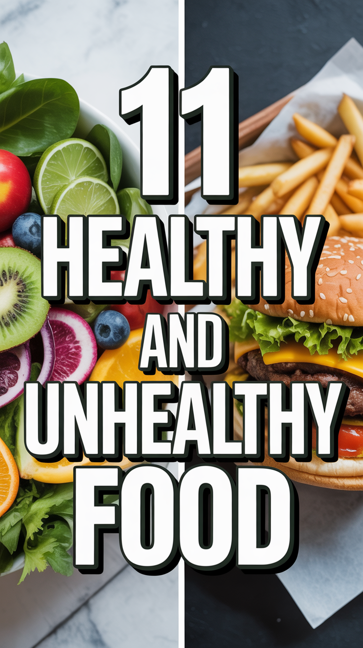 🥗 11 Healthy And Unhealthy Food