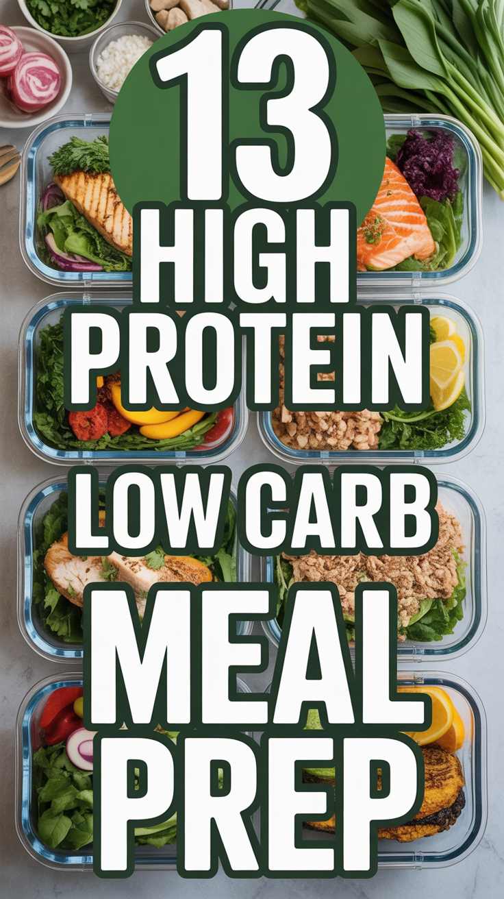 🥣 13 High Protein Low Carb Meal Prep
