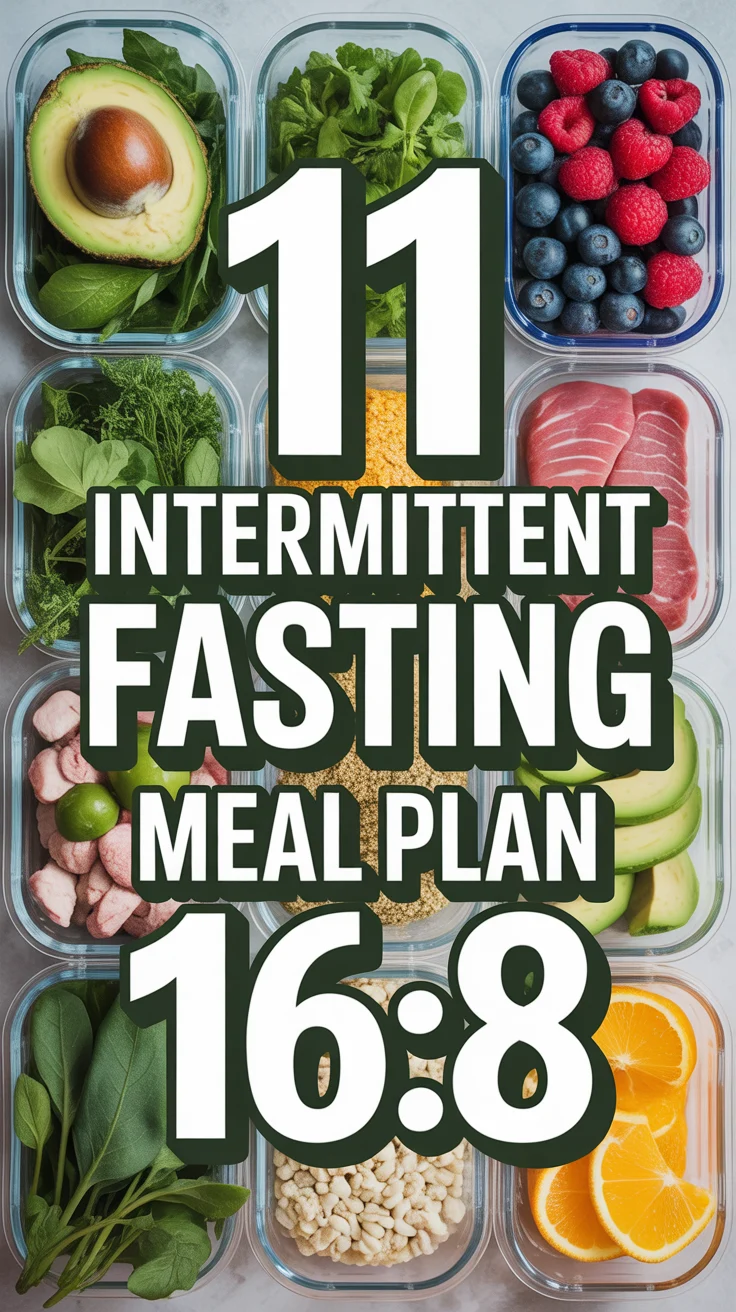 🥑 11 Intermittent Fasting Meal Plan 16:8