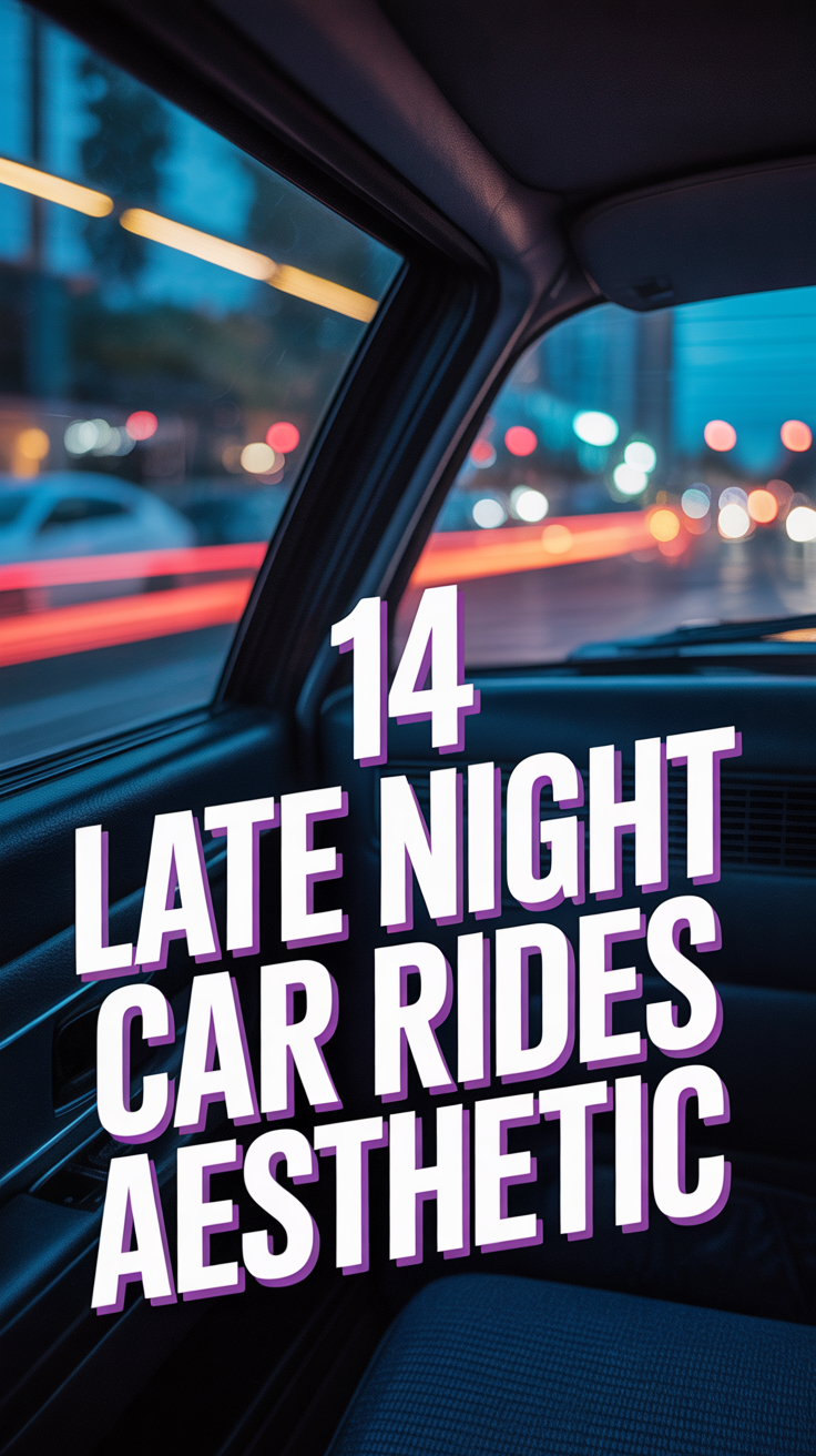 🌌 14 Late Night Car Rides Aesthetic