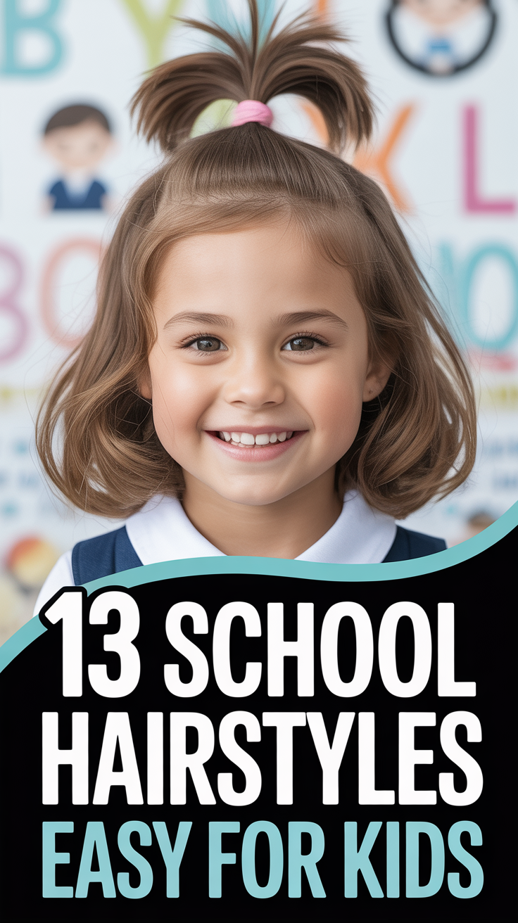🍀 13 School Hairstyles Easy For Kids