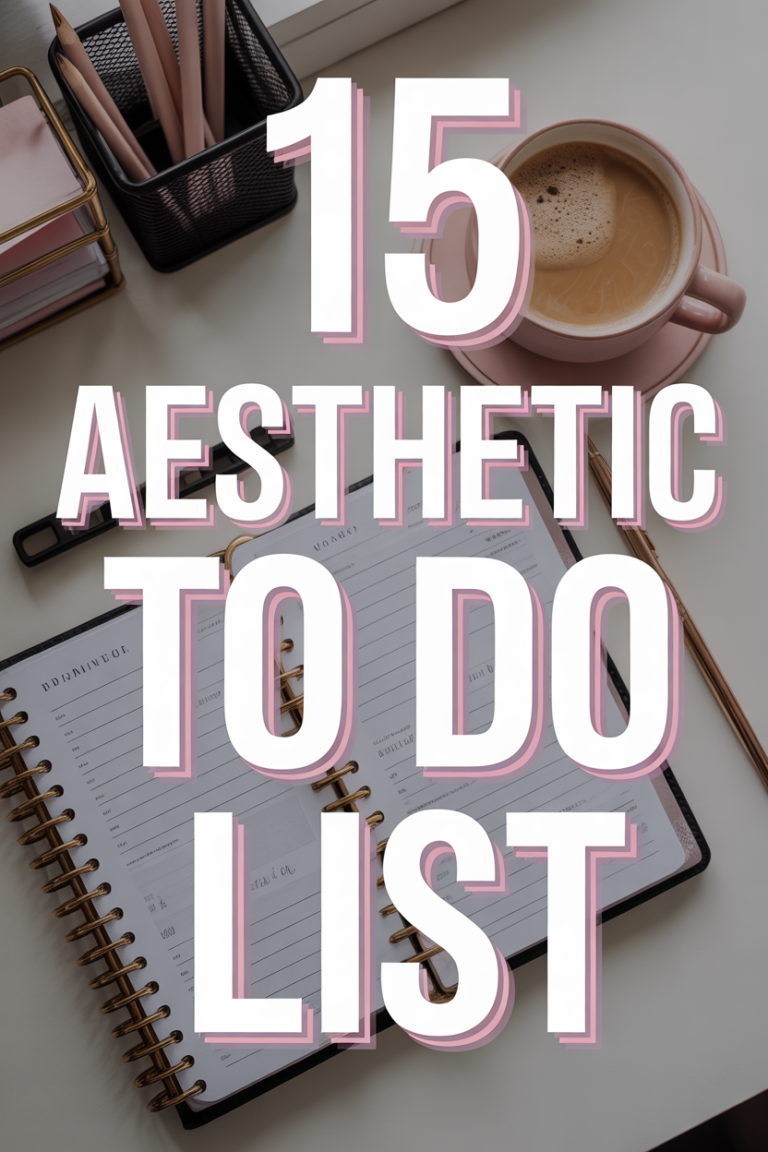 ✨ 15 Aesthetic To Do List