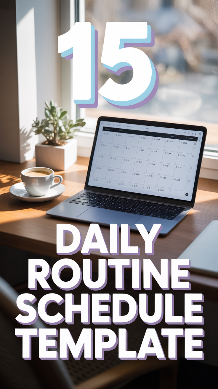 🌟 15 Daily Routine Schedule Template