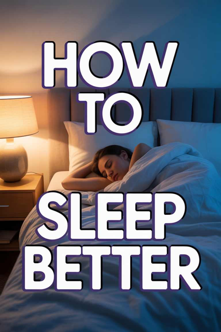 😴 How To Sleep Better