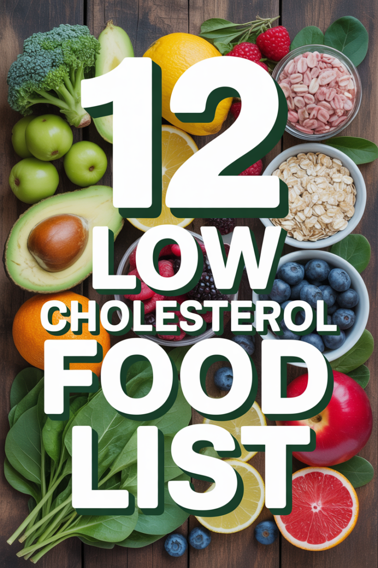 ❤️ 12 Low Cholesterol Food List