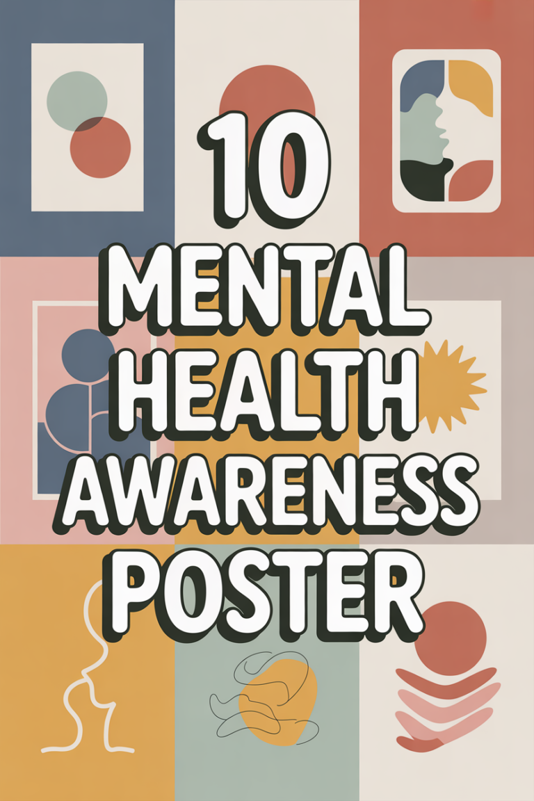 🧠 10 Mental Health Awareness Poster