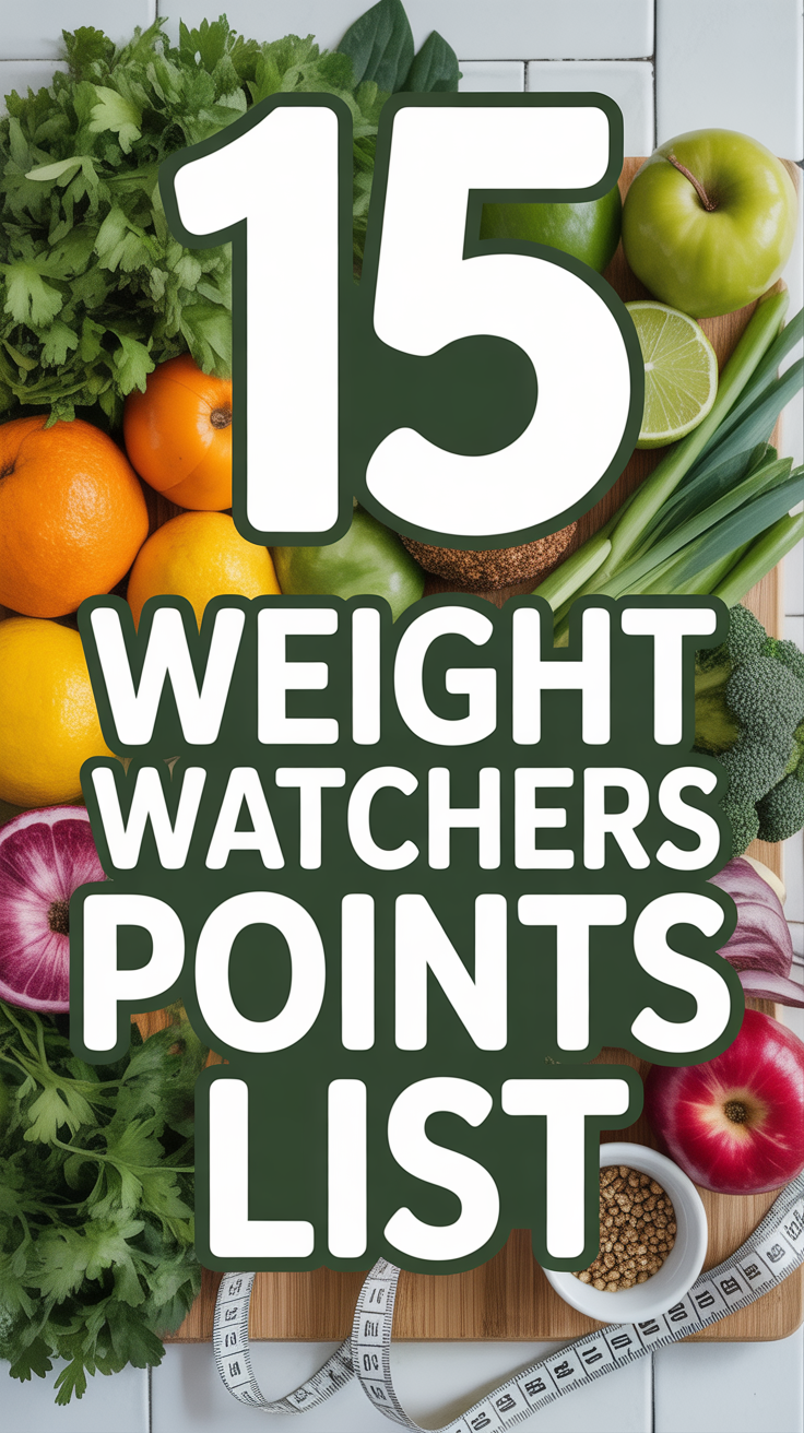 💪 15 Weight Watchers Points List