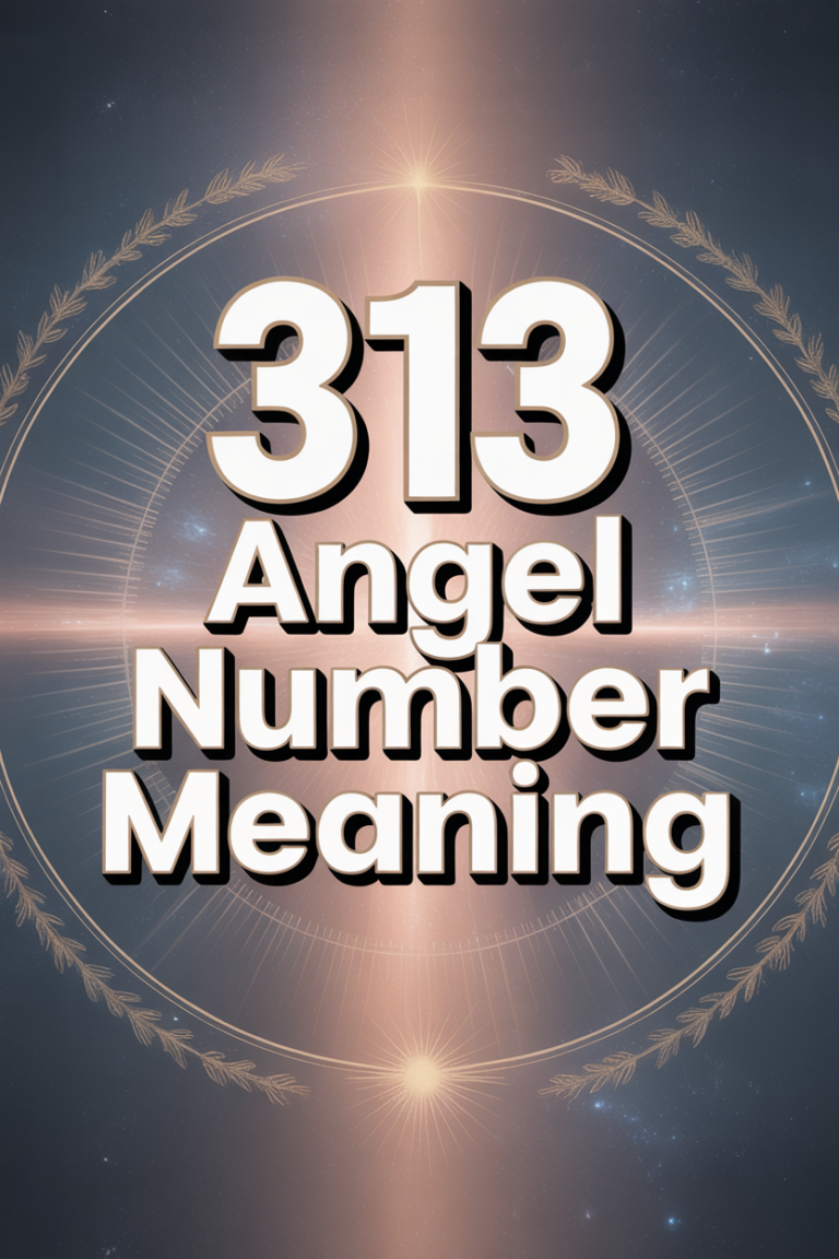 🌟 313 Angel Number Meaning