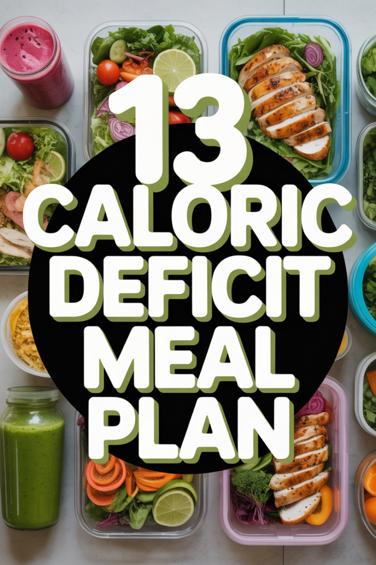 🥗 13 Caloric Deficit Meal Plan