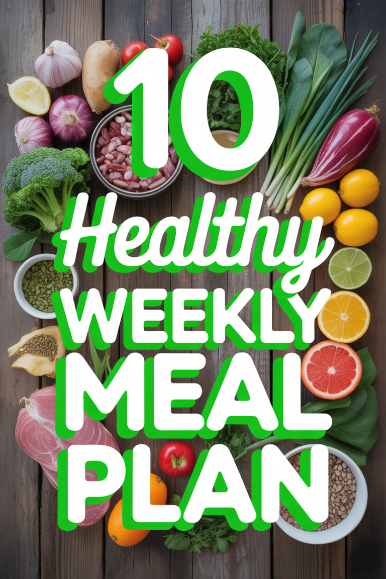 🌱 10 Healthy Weekly Meal Plan