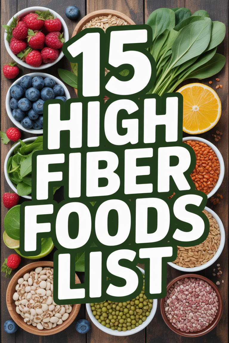 🍃 15 High Fiber Foods List