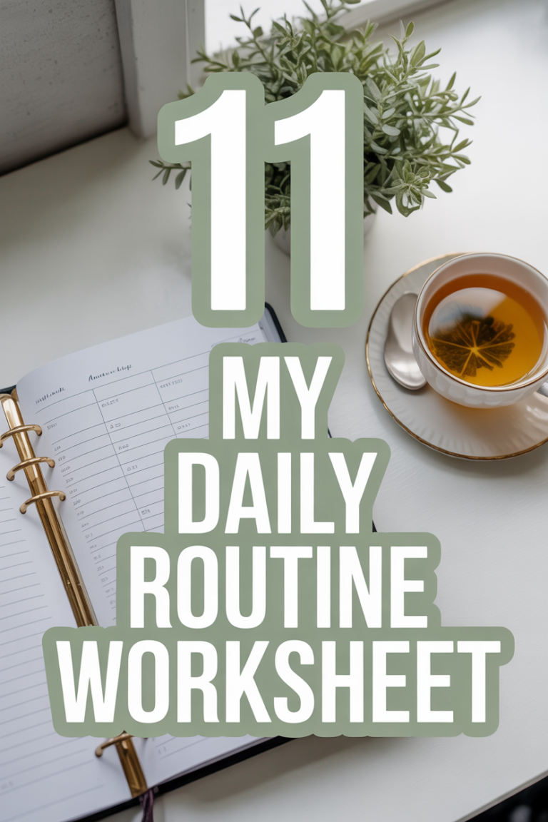 ✨ 11 My Daily Routine Worksheet
