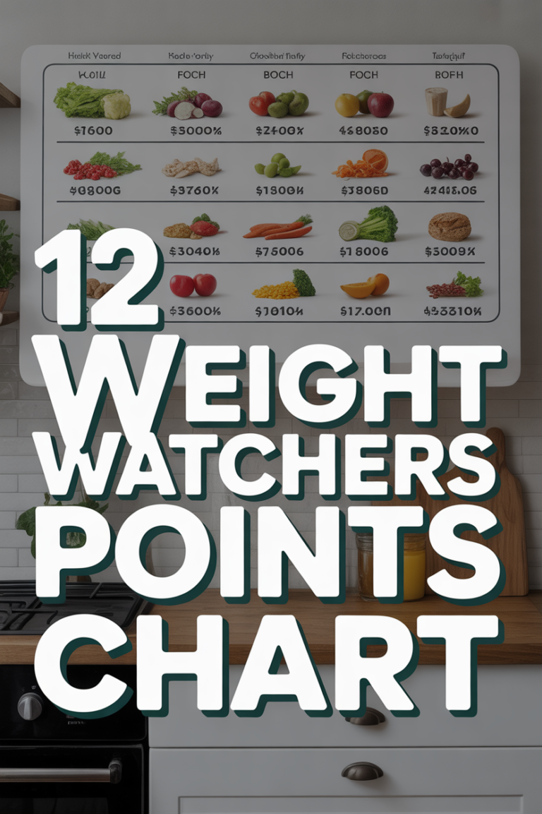 🎯 12 Weight Watchers Points Chart