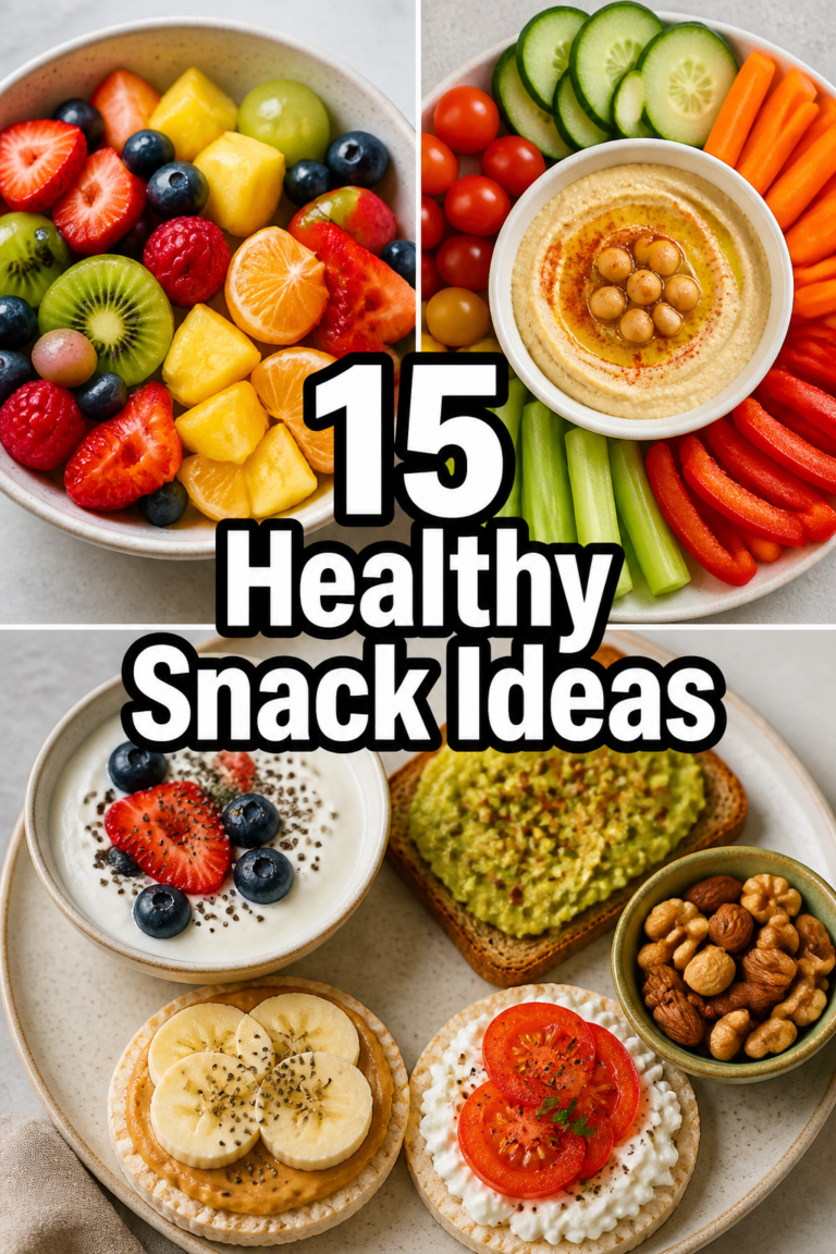 🥑 15 Healthy Snack Ideas
