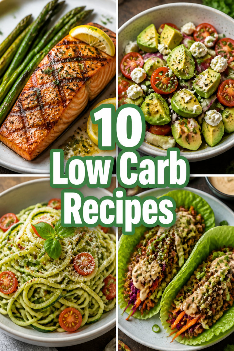 🥑 10 Low Carb Recipes