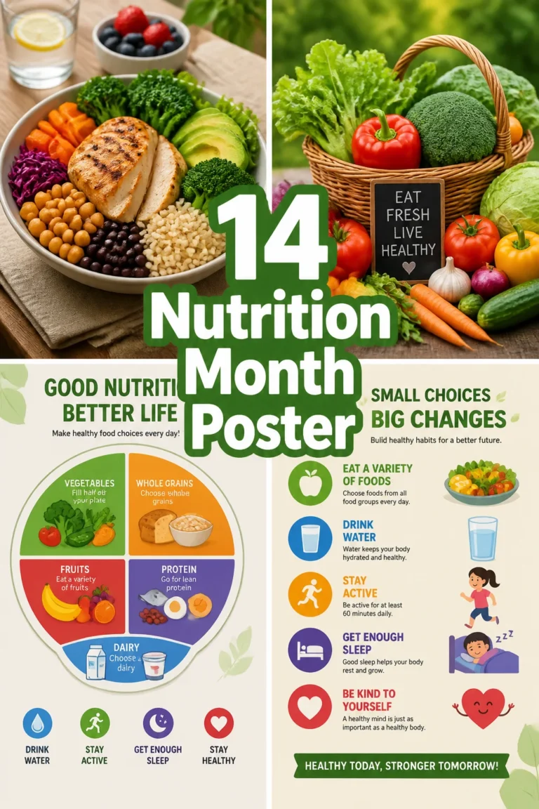 🥦 14 Nutrition Month Poster