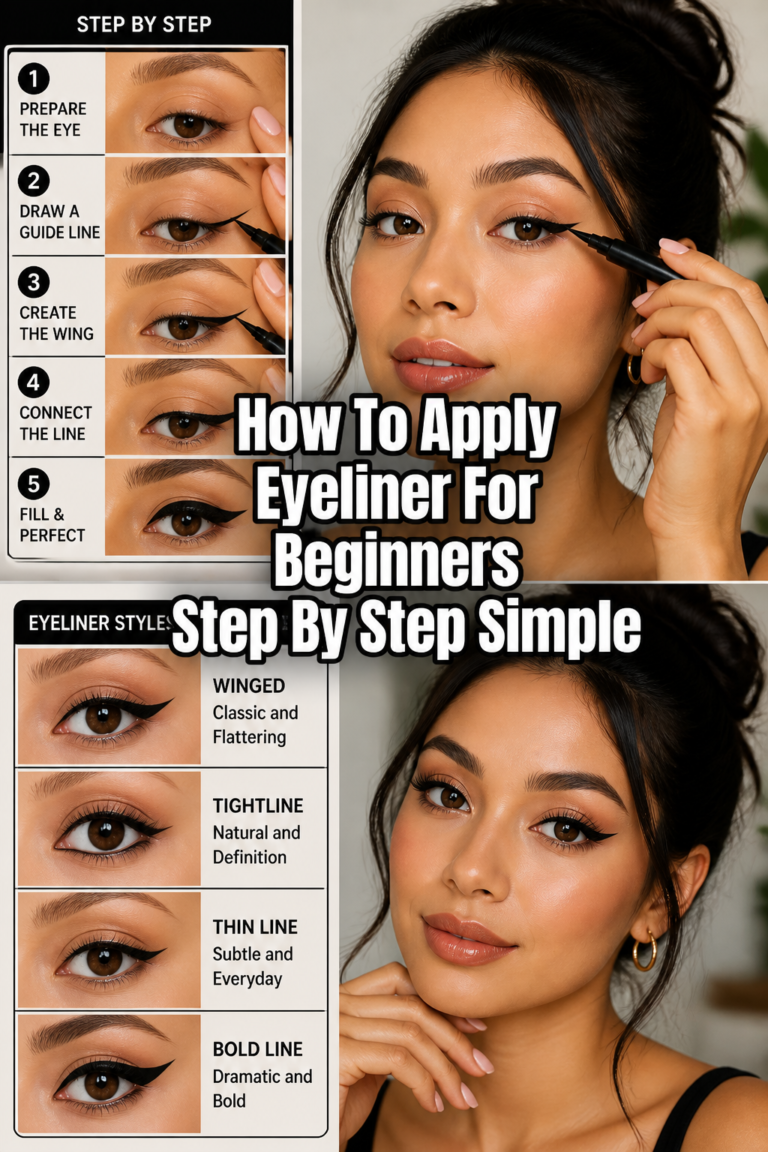 How To Apply Eyeliner For Beginners Step By Step Simple