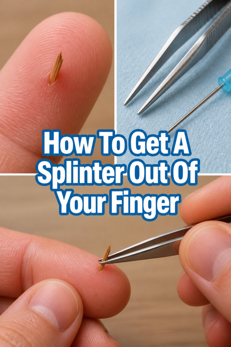 How To Get A Splinter Out Of Your Finger