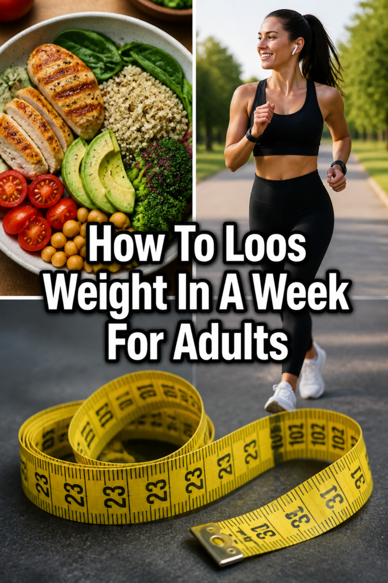 How To Loos Weight In A Week For Adults