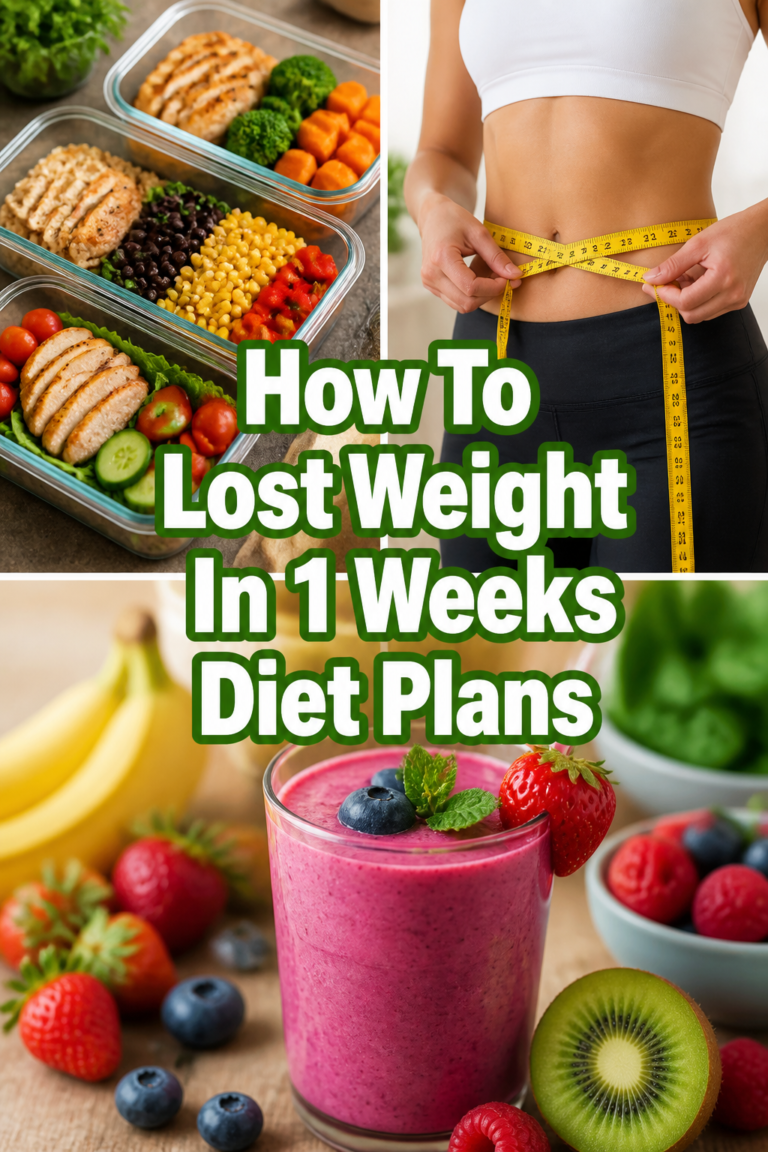 How To Lost Weight In 1 Weeks Diet Plans